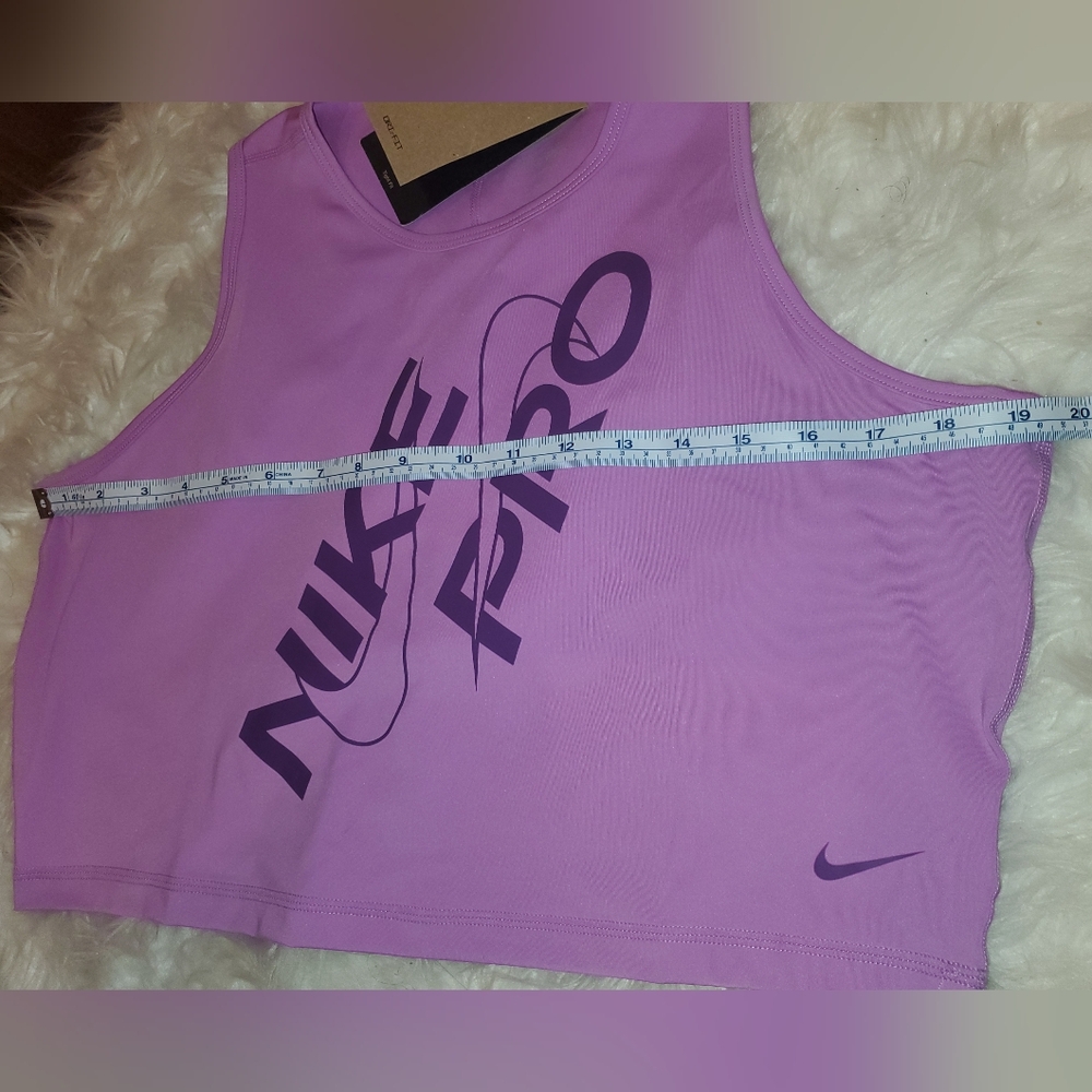 Nike Pro Dri-Fit Purple Crop Top XL - Picture 10 of 13